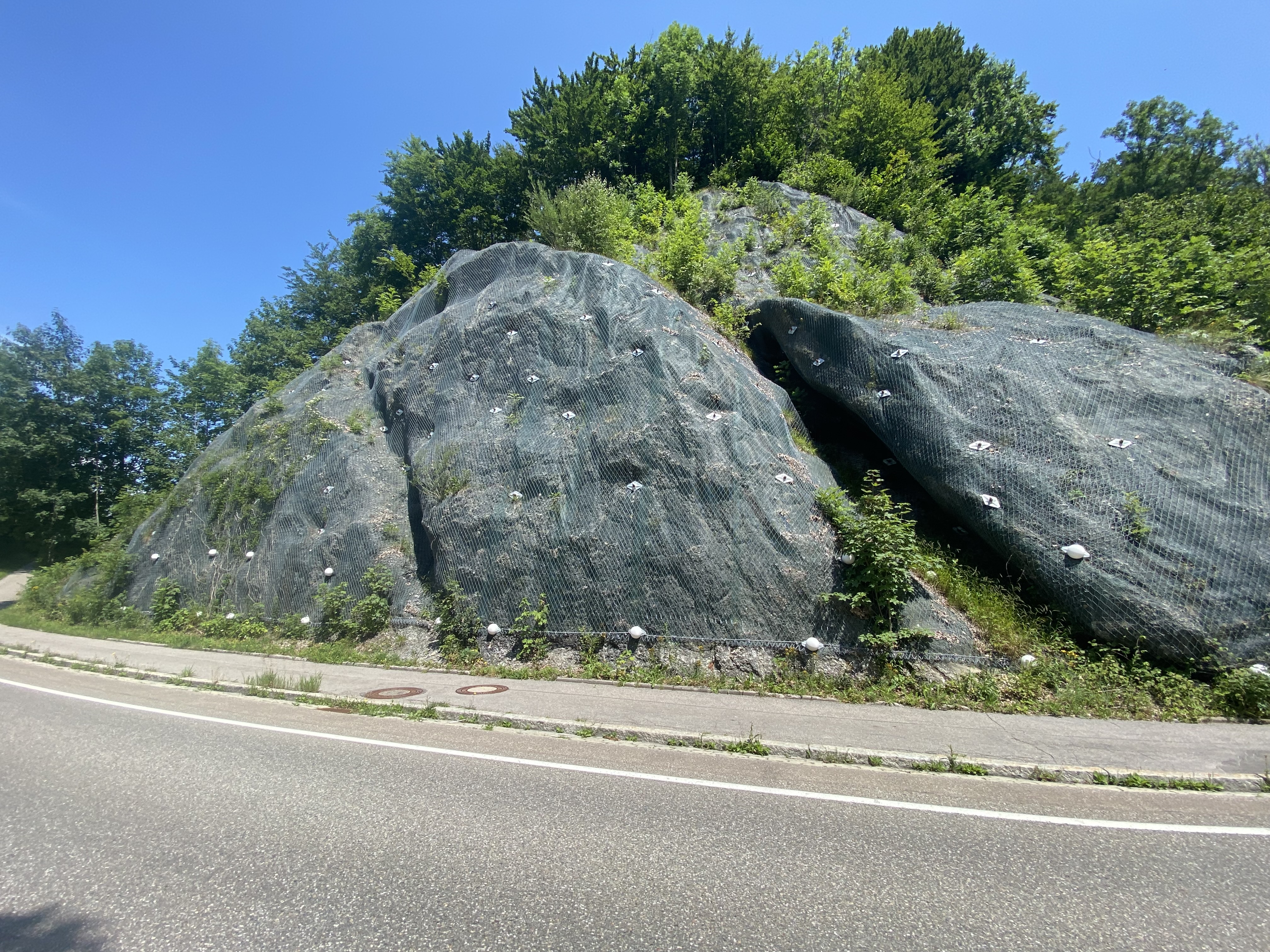 Felsvernetzung Tecco Mit Errosionschutzgewebe Polyfelt Green